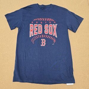 Boston Red Sox Shirt Men's Sm Blue Graphic Logo Tee Short Sleeve Fan Gear (C31)